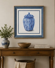 Blue & White Framed Wall Art - 12"x12"