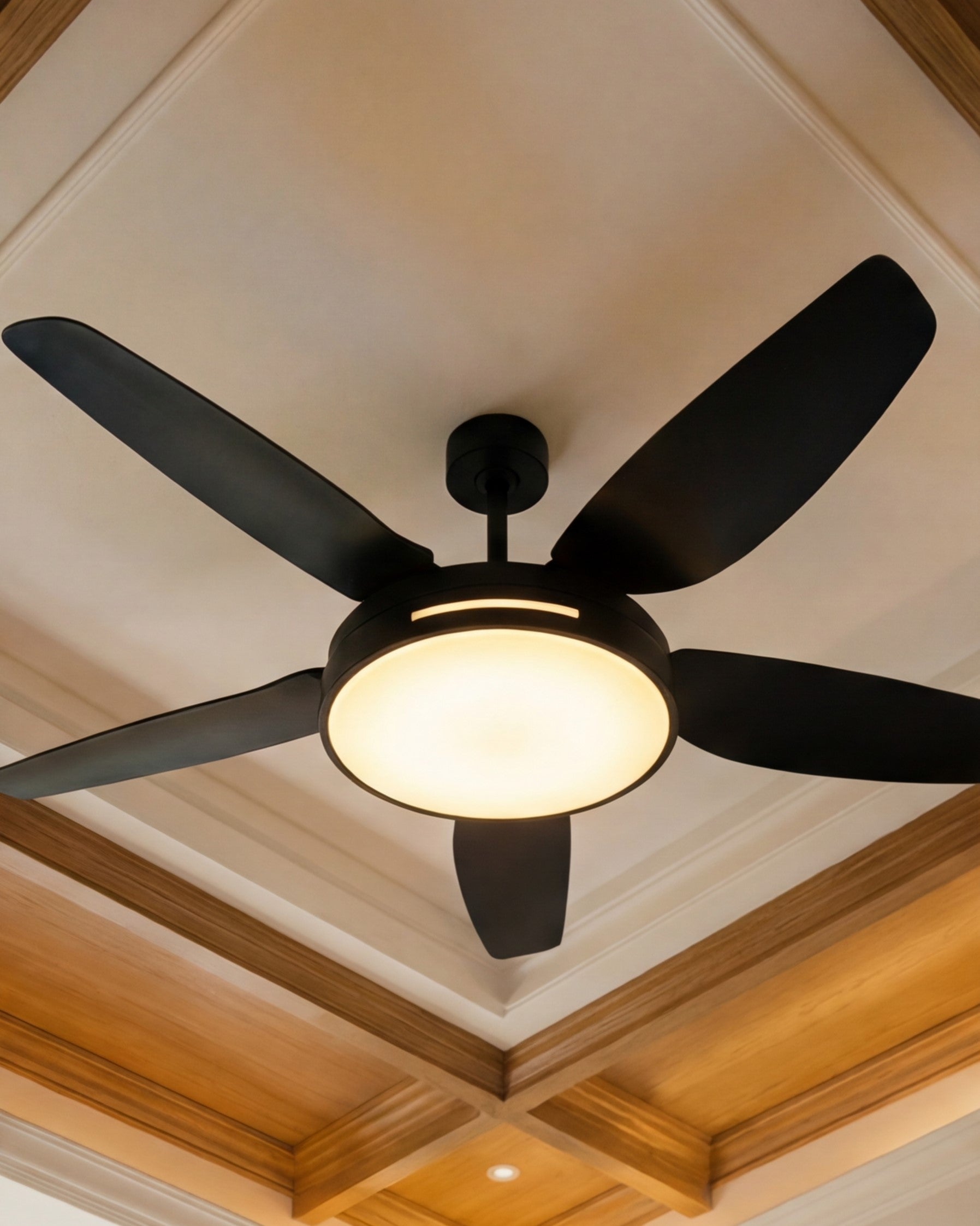 Aero Glow Modern Retractable Ceiling Fan + Chandelier Light (with Remote Control) 