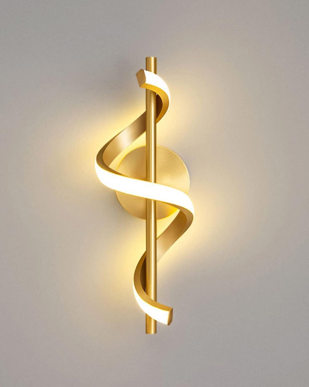 Sprial LED Wall Light - Gold - The Decor Kart 