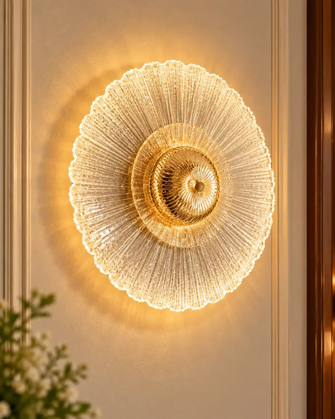 Sunburst Radiance Sculptural Wall Light