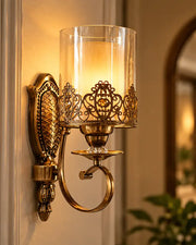 Baroque Scrollwork Glass Wall Light