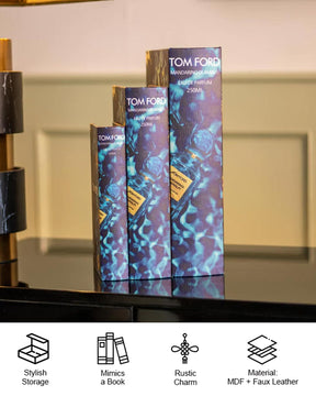 'Tom Ford' Faux Leather Book Boxes - Set of 3