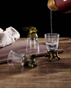 Animal Head Shooters Bronze - Set of 12 - The Decor Kart 