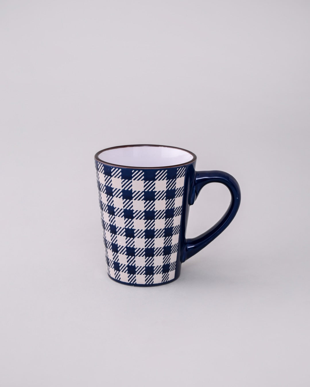 Plaid Charm Ceramic Coffee Mug - Set Of 4 