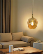 Amber Glow Glass Pendant Light 