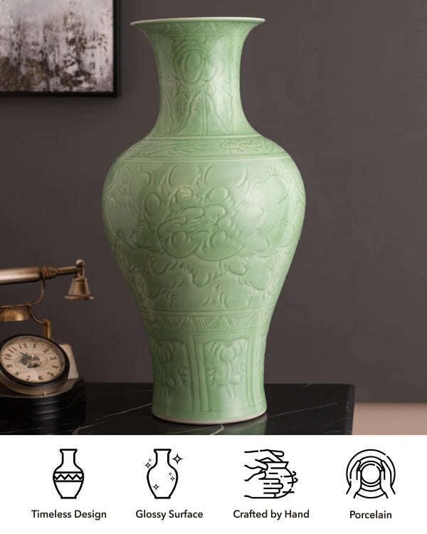 Celadon Green Floor Vase