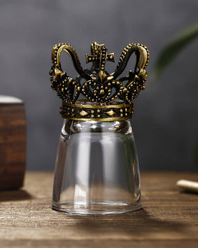 Vintage Crown Shot Glass - Gold - The Decor Kart 