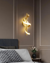 Sprial LED Wall Light - Gold - The Decor Kart 