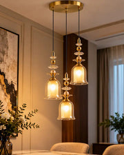 Bellavique Triad Glow Pendant Light - Amber