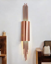 Modern Gleaming Wall Sconce - Rose Gold 