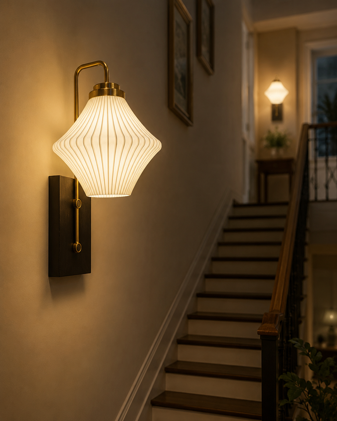 Elowen Pleated Lantern Wall Light