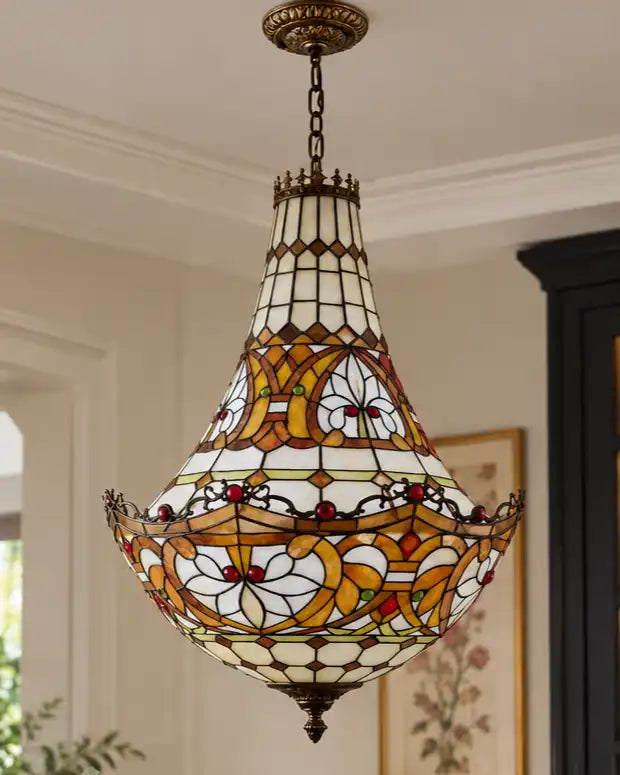Classic Botanical Tiffany Chandelier