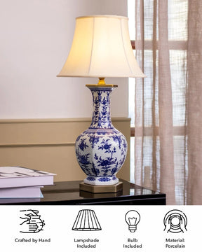 'Garlic Head' Porcelain Vase Table Lamp