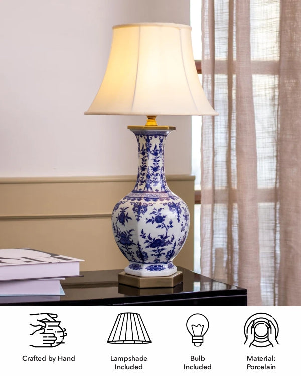 'Garlic Head' Porcelain Vase Table Lamp