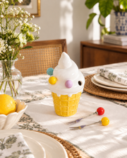 Ice Cream Fork Pick Holder - Yellow
