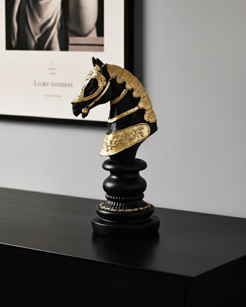 Knight Oversized Chess Piece - Black 