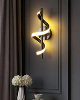 Sprial LED Wall Light - Black - The Decor Kart 