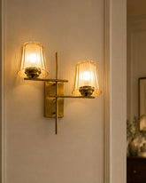 Crosswave Twin Arm Wall Light 