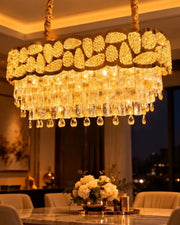 Grand Élise Floral Cascade Linear Chandelier