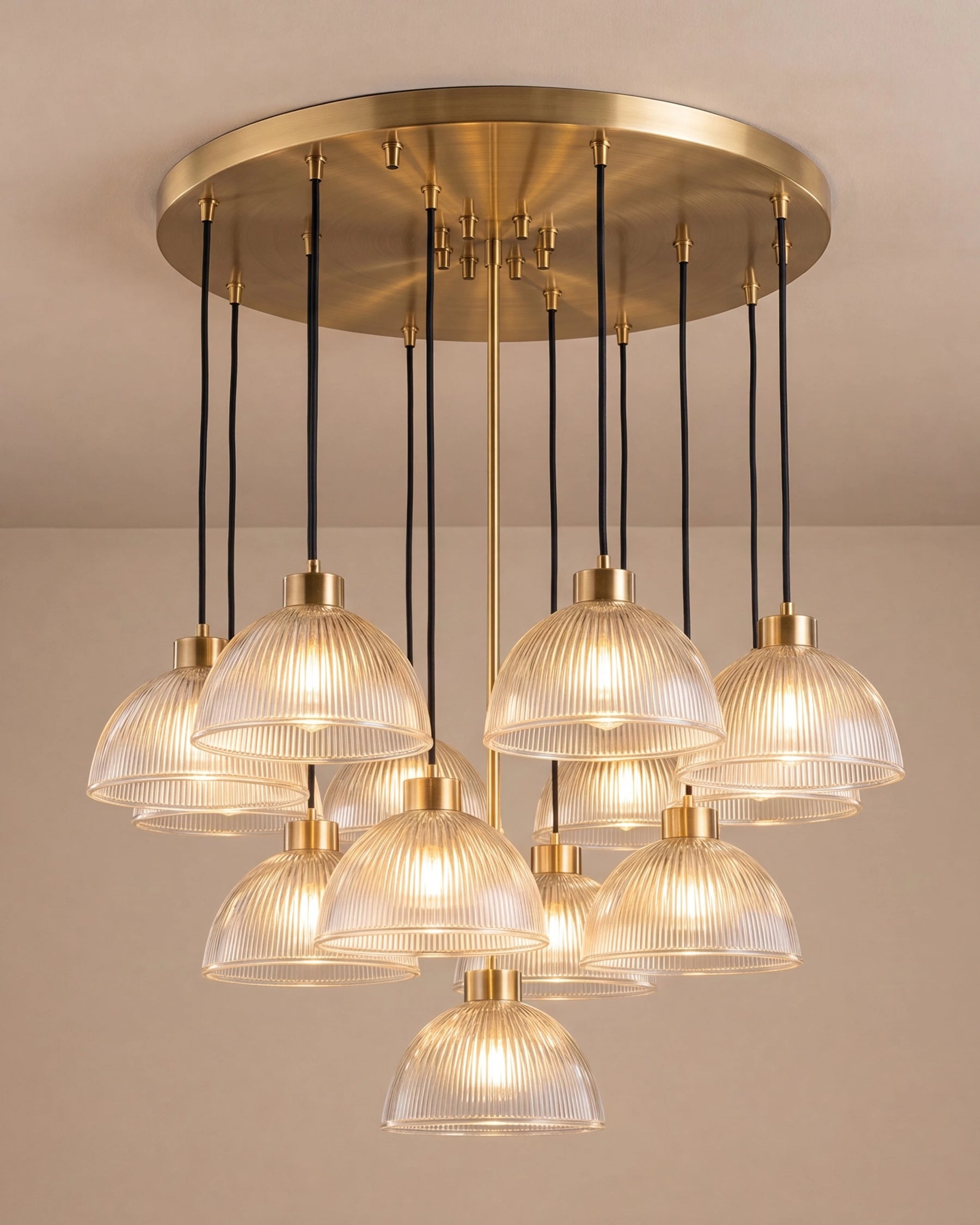 Ribbed Dome Cluster Chandelier 