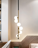 Vertical Globe Spiral Pendant Light 