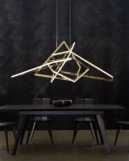 Sculptural Chaos Linear Chandelier 