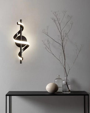 Sprial LED Wall Light - Black - The Decor Kart 
