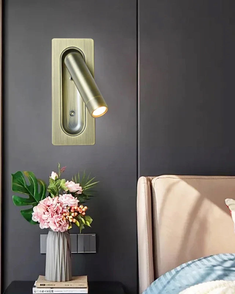 Bedside Wall Light with Spot-6W Gold 