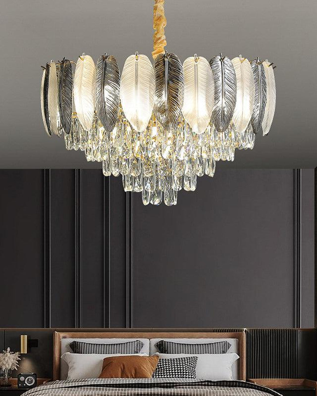 Crystal Feather Wings Chandelier 