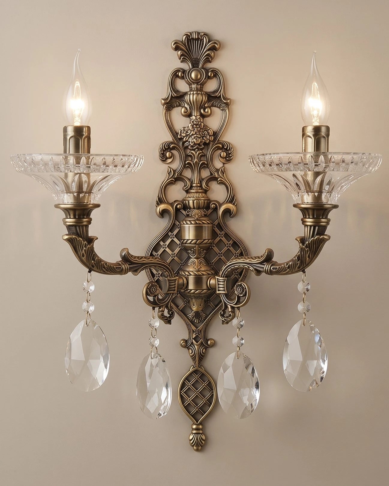 Baroque Candle Wall Light - 2 Light