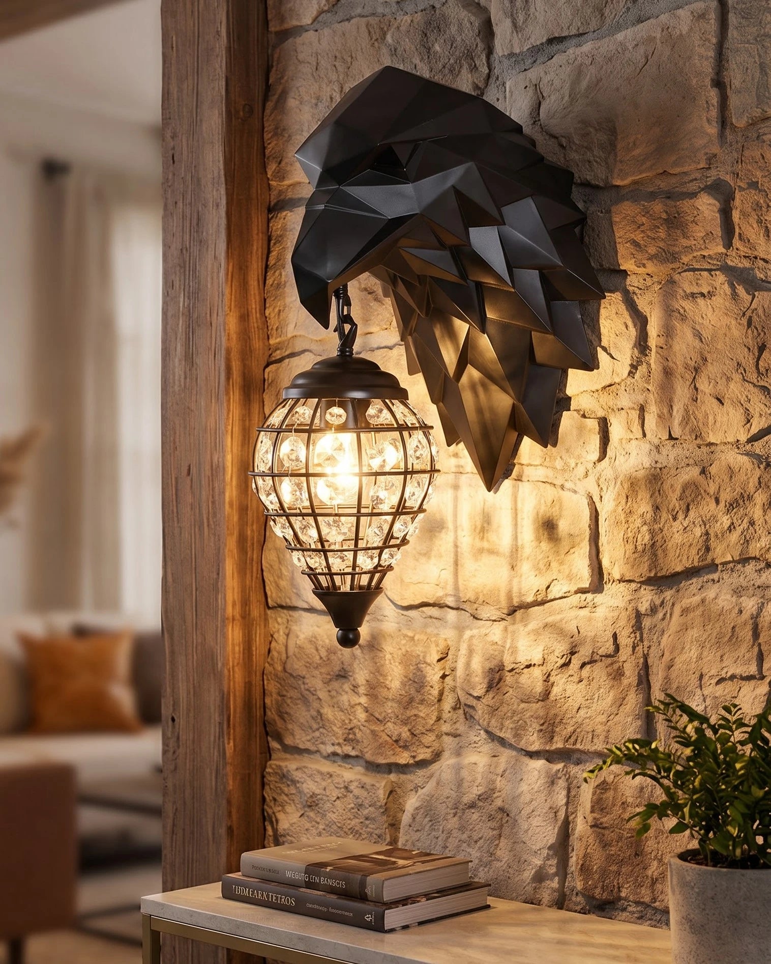Falcon Crest Wall Light - Black 