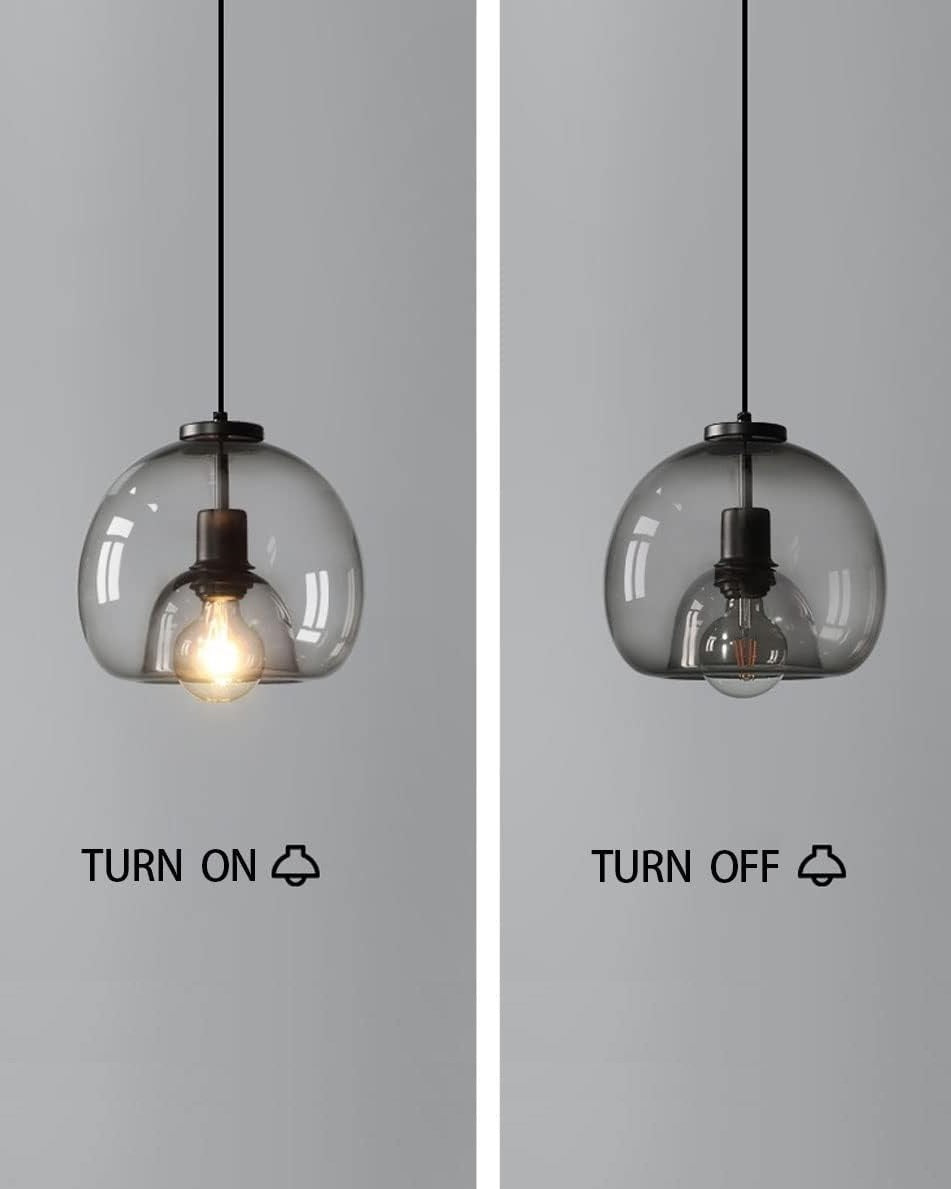 Modern Smoke Grey Hanging Pendant Light-1L 