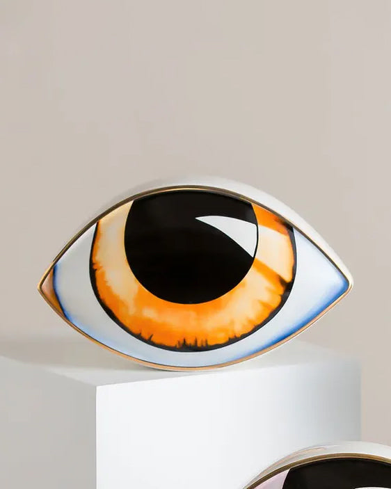 Evil Eye Ceramic Ornament - Orange 