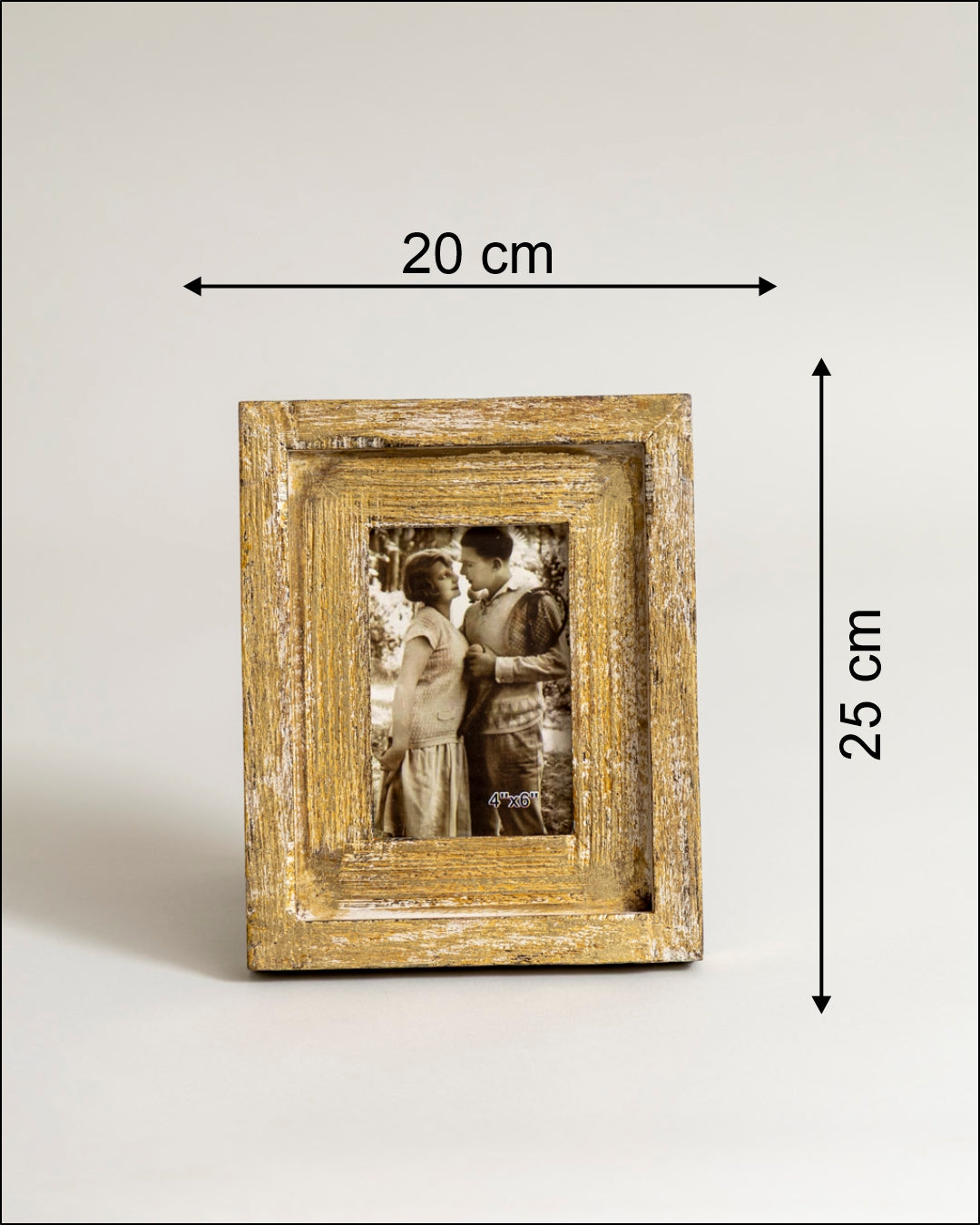 Rustic Gold Distressed Photo Frame 