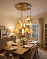 Pleated Shade Cluster Chandelier 