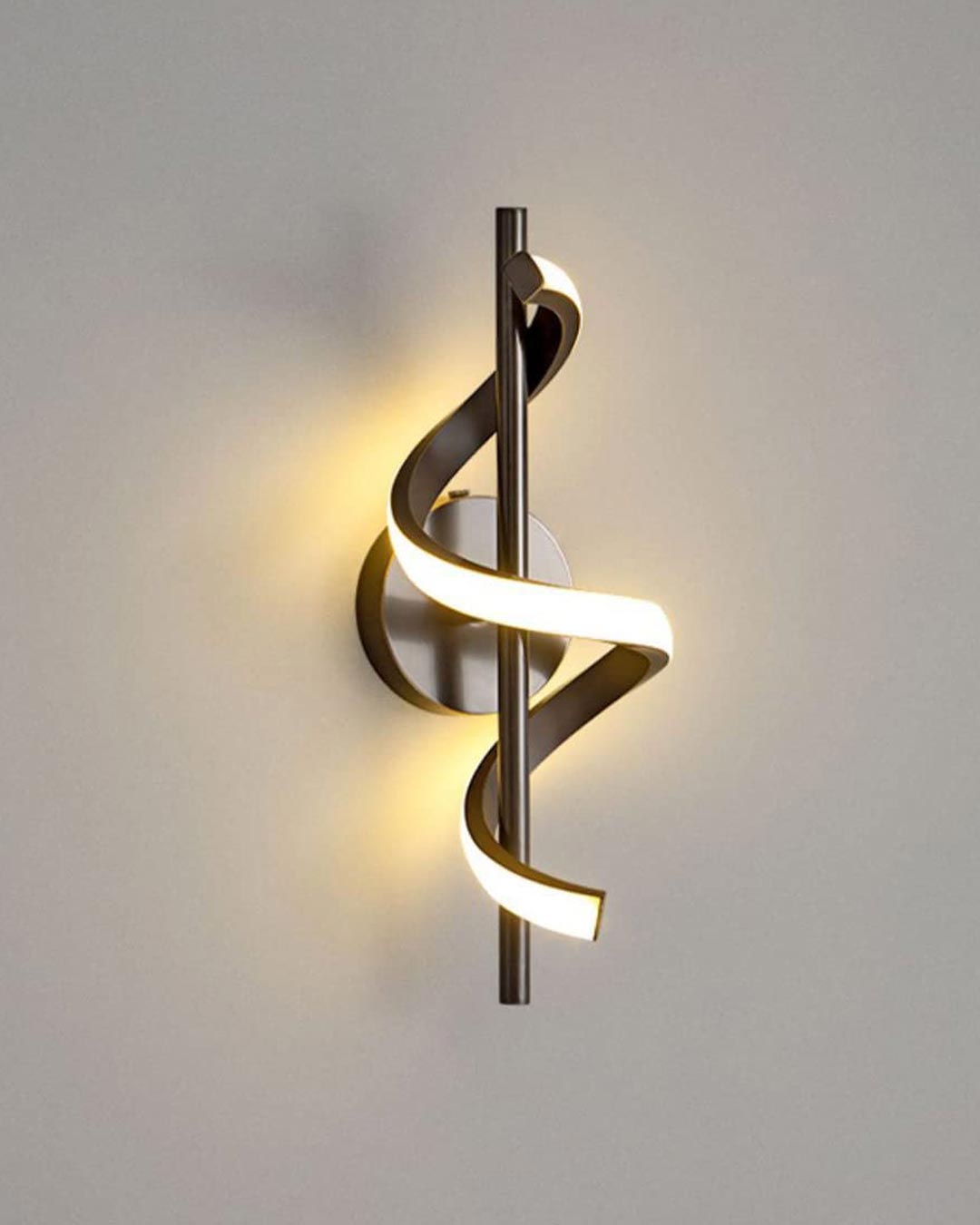 Sprial LED Wall Light - Black - The Decor Kart 