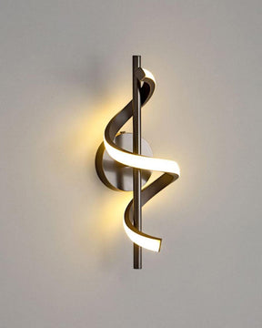 Sprial LED Wall Light - Black - The Decor Kart 