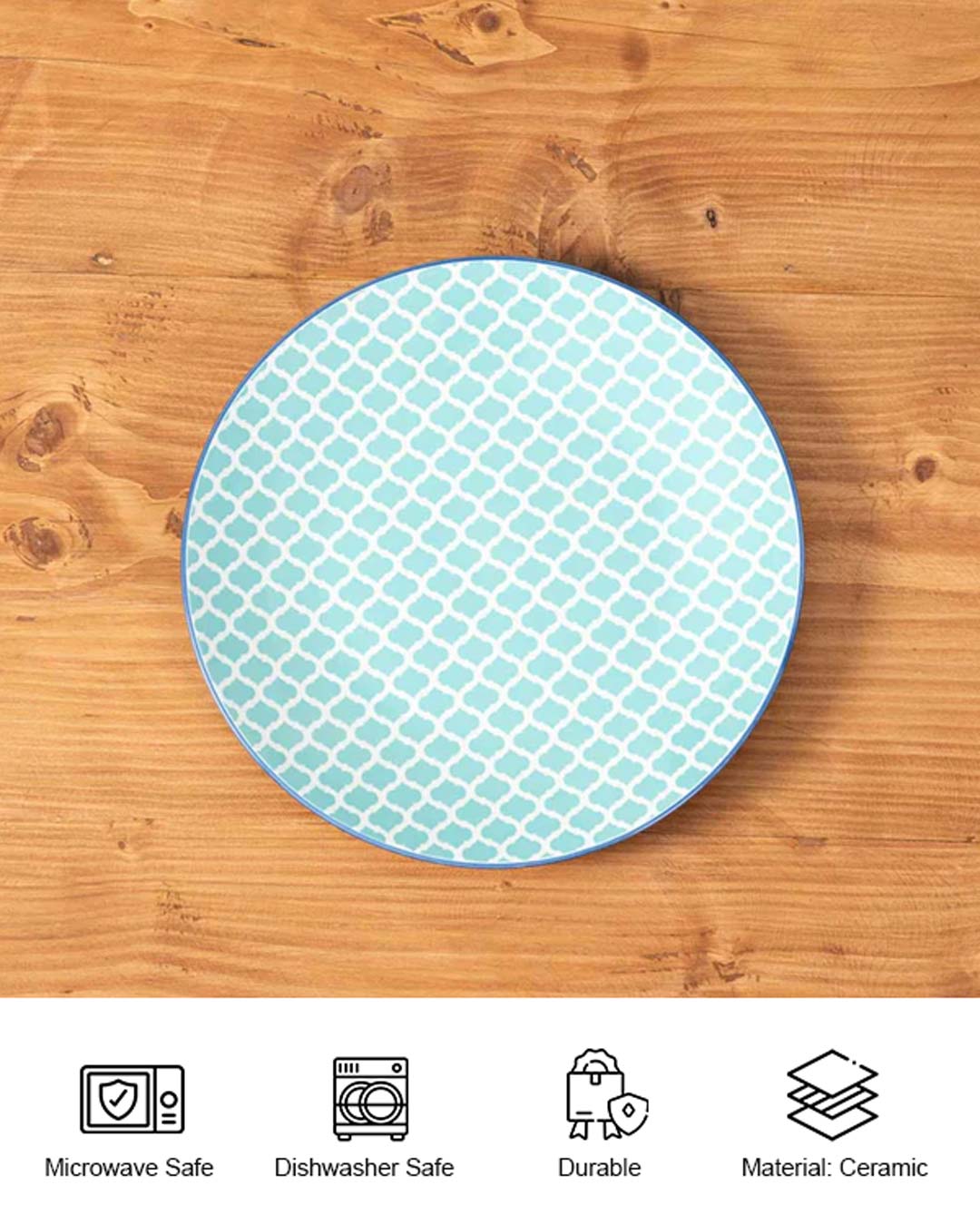 Blue Patterned Dinner Plate
