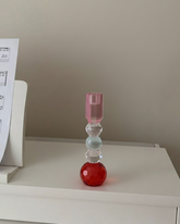 Roselle Crystal Sphere Candle Holder - Big 