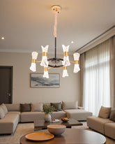 Glacier Glow Chandelier - 6 Light 