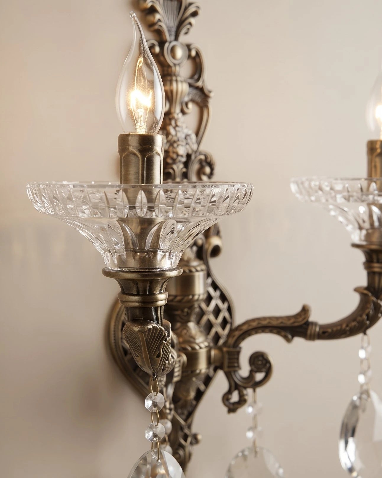 Baroque Candle Wall Light - 2 Light 