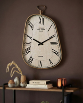 Vintage Curve Wall Clock - Gold 