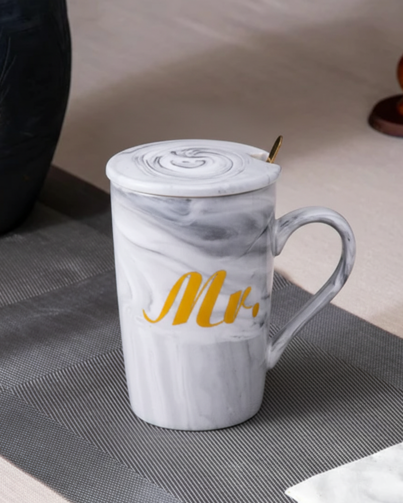 Mr. & Mrs. Ceramic Coffee Mug - Set Of 2 