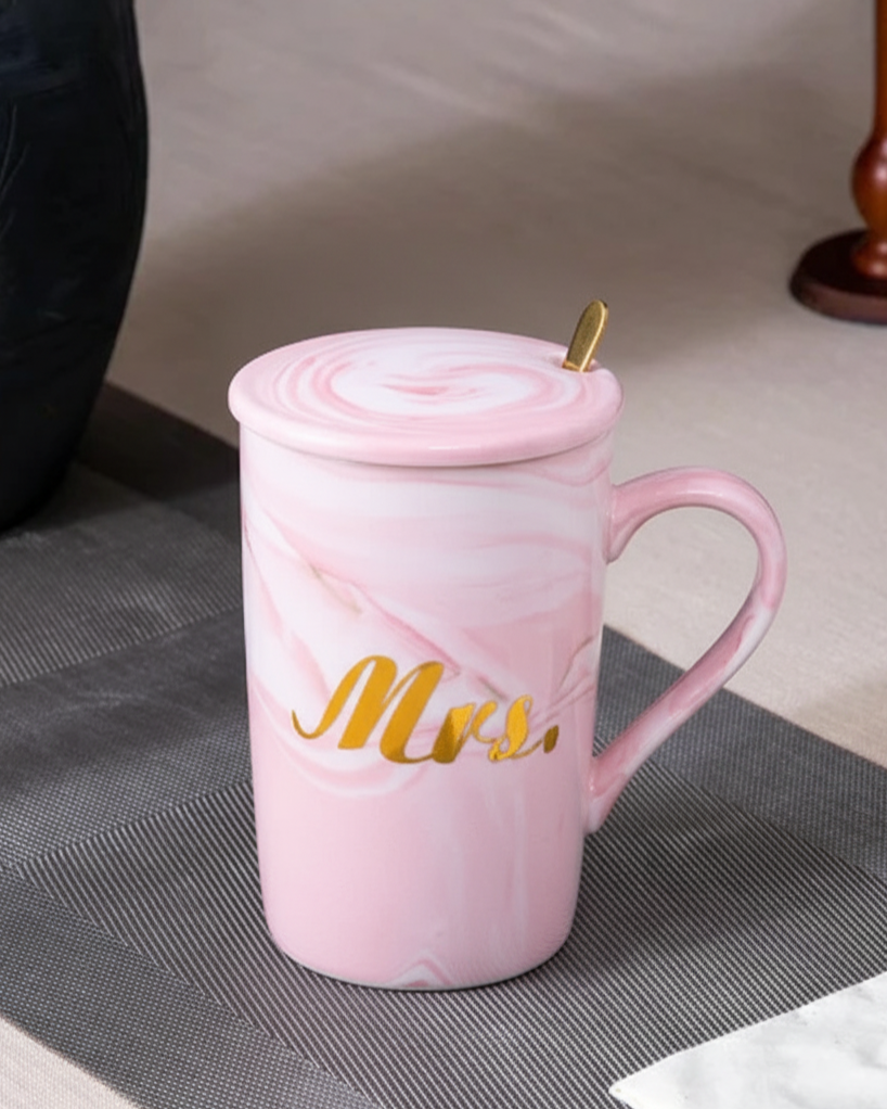 Mr. & Mrs. Ceramic Coffee Mug - Set Of 2