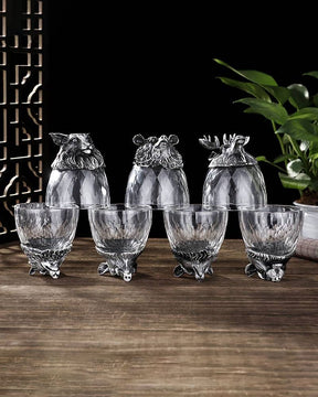 Lion Animal Head Shot Glass - The Decor Kart 