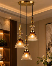 Virellia Fluted Elegance Triple Pendant Light