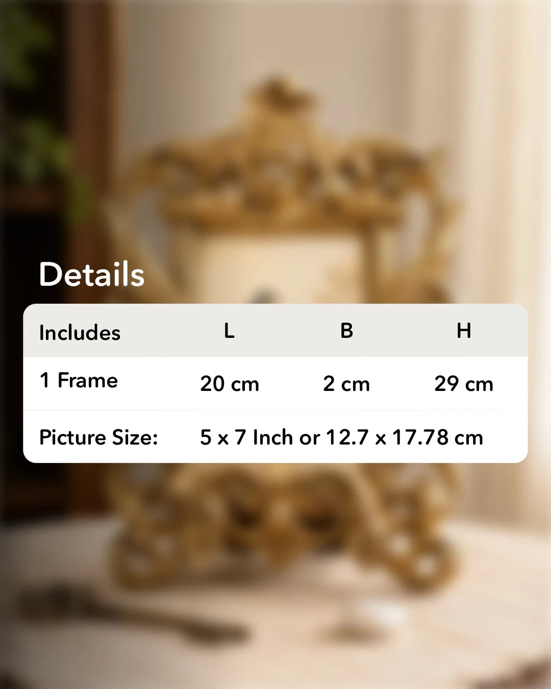 Arthur Antique Gold Photo Frame 