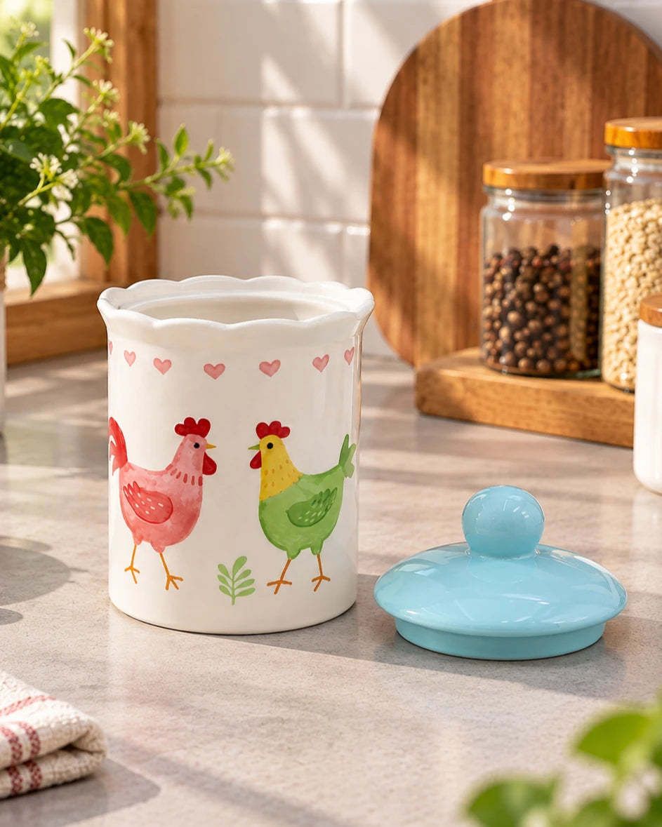 Cottage Coop Scalloped Storage Jar