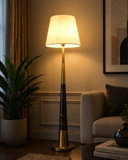 Conical Marble Taper Floor Lamp