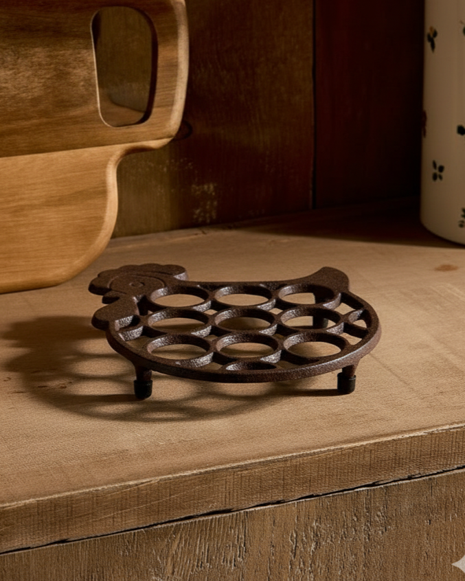 Hen Shaped Cast Iron Egg Holder